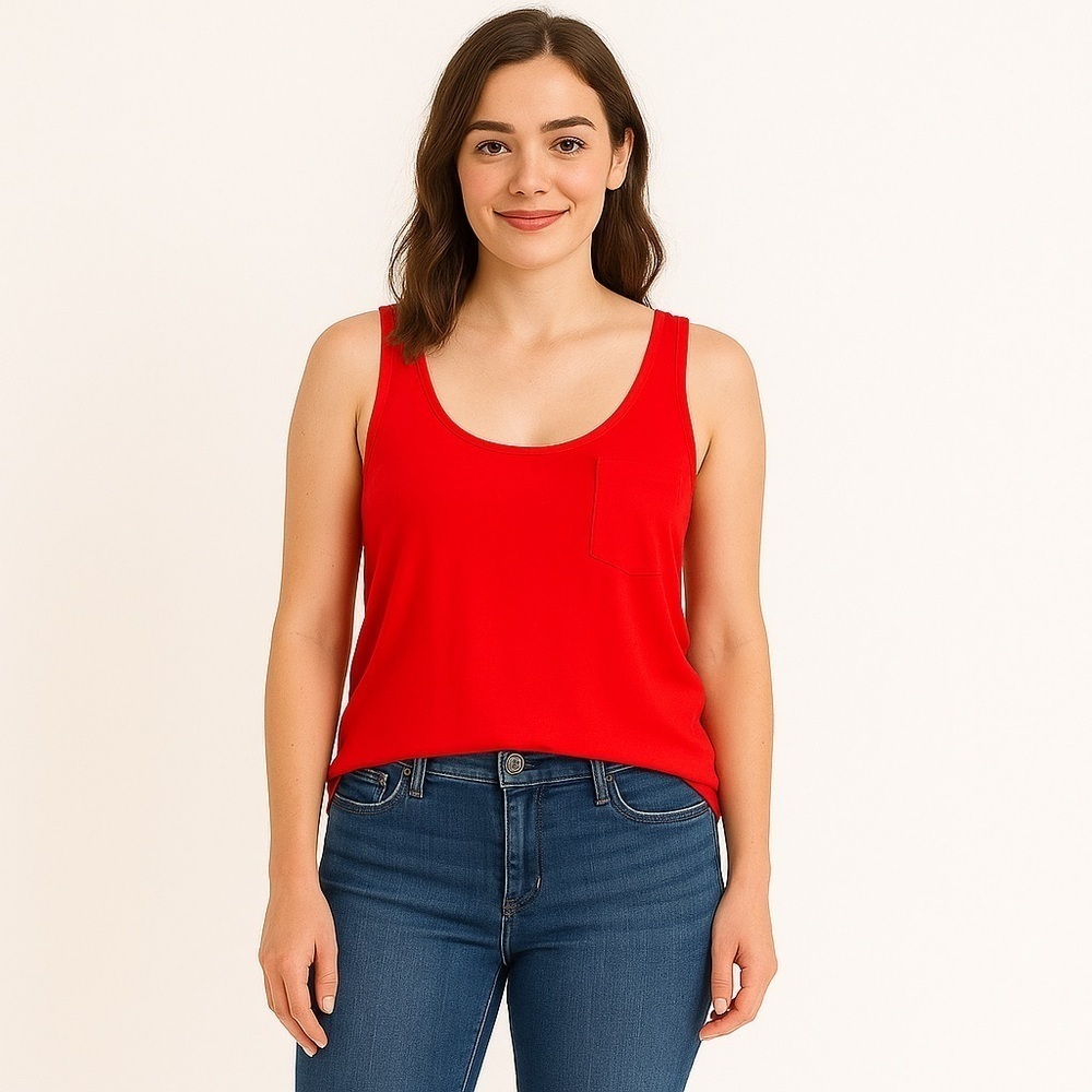 Old Navy Red Orange Pocket Tank Size S